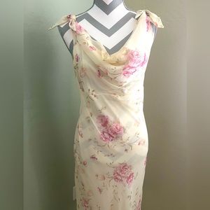 Size 9/10 Jodi Kristopher Cream Floral Dress